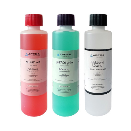 Calibration Solution Set pH 4.01 / 7.00 + 3M KCl