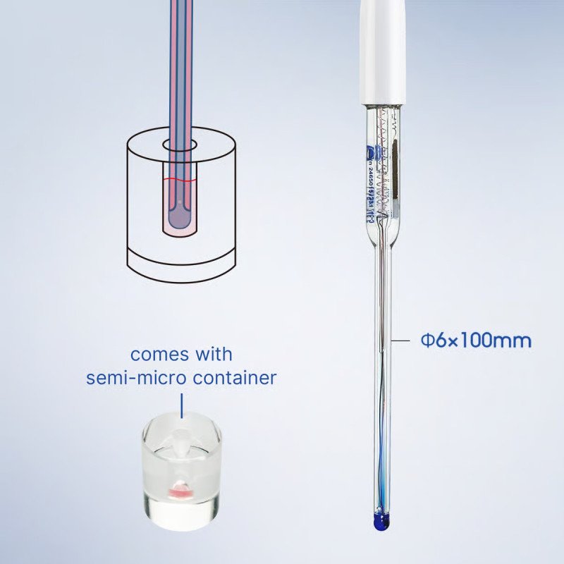 PH60-MS pH Tester Kit for Small Volume or Test Tubes with LabSen 246-5 ATC Semi-Micro pH Electrode PH60-MS pH Tester Kit for Small Volume or Test Tubes with LabSen 246-5 ATC Semi-Micro pH Electrode