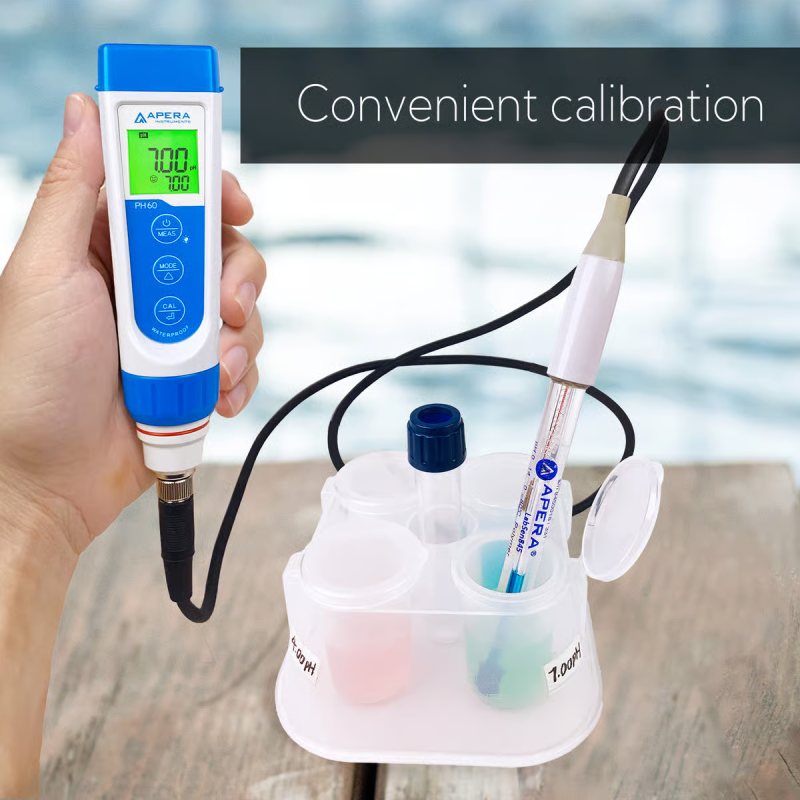 PH60-SA Handheld pH Meter Tester Kit for Strong Alkaline or High Salinity Water Solutions with LabSen 845 ATC pH Electrode PH60-SA Handheld pH Meter Tester Kit for Strong Alkaline or High Salinity Water Solutions with LabSen 845 ATC pH Electrode
