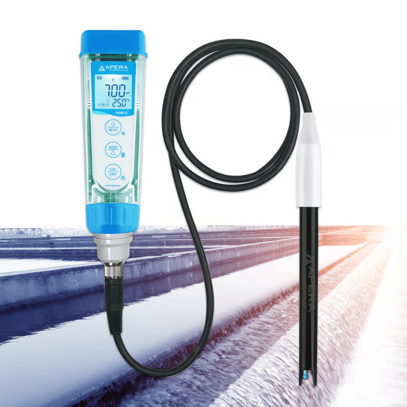 PH60Z-WW Smart pH Tester Kit for Wastewater, Suspensions, Emulsions and Other Dirty Liquids with LabSen 335 ATC pH Electrode