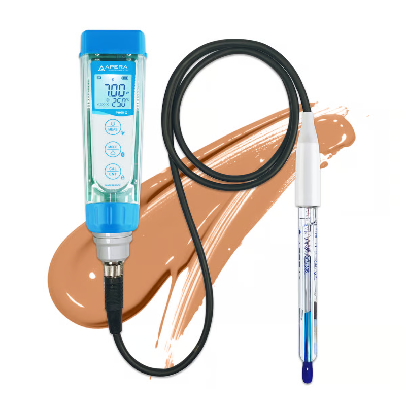 PH60Z-VS Smart pH Tester Kit for Viscous Liquid with LabSen 855 ATC pH Electrode