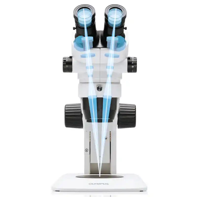 Evident Olympus Stereo zoom microscope SZ51, for transmitted light stage, bino