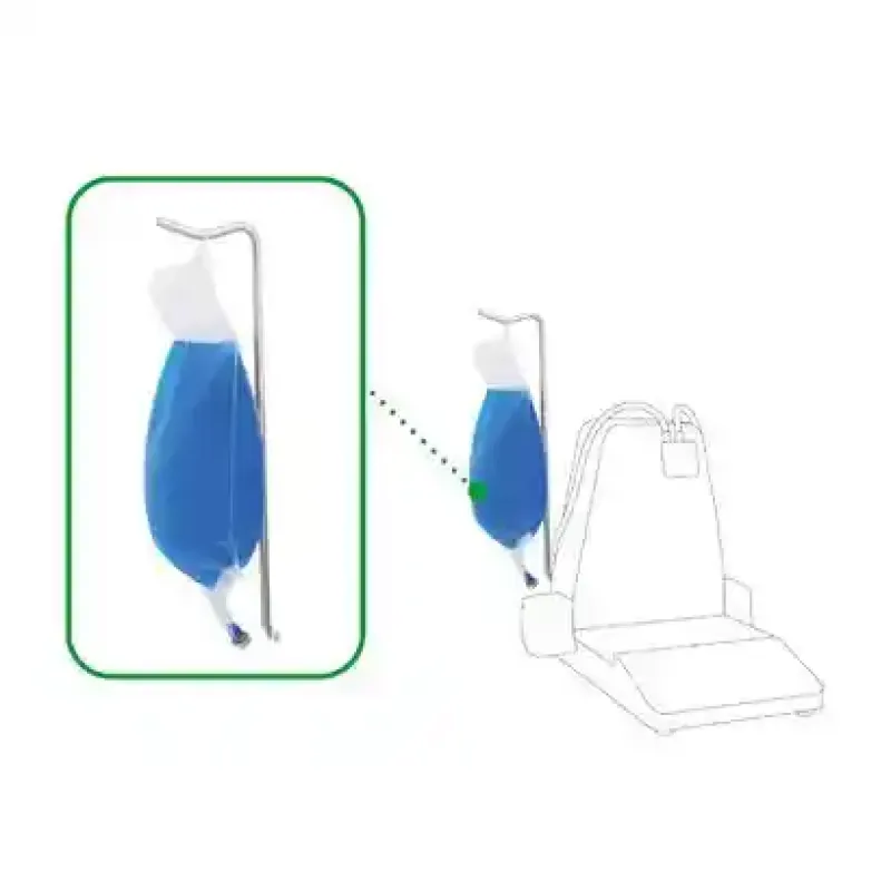 Integrated stand for one broth bag