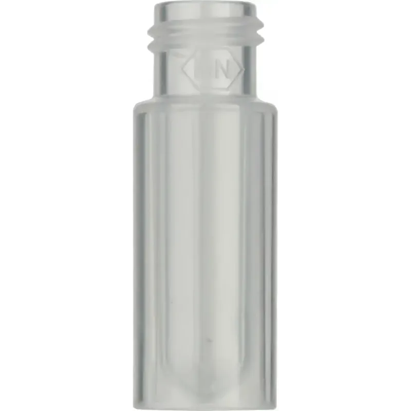 0.7 mL Polypropylene Screw Neck Vial N 9 outer diameter: 11.6 mm, outer height: 32 mm transparent, with round bottom insert pack of 100