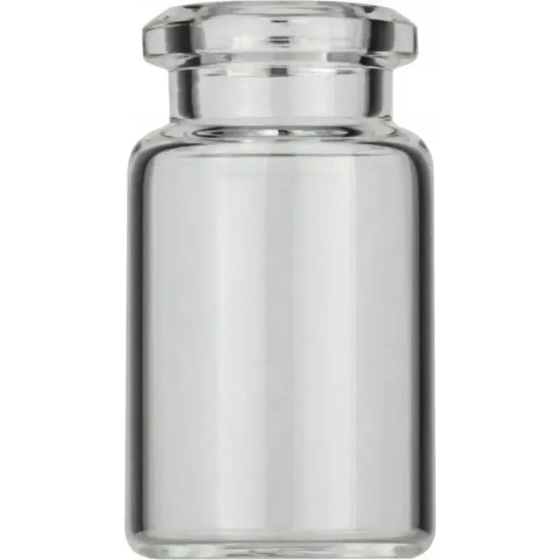 5 mL Headspace Crimp Neck Vial N 20 outer diameter: 21.7 mm, outer height: 38.2 mm clear, flat bottom, beveled top pack of 100