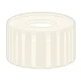 N 9 PP screw cap, transparent, center hole PTFE virginal, white Hardness: 53° shore D Thickness: 0.25 mm pack of 100