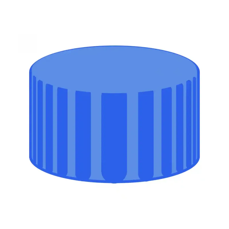 N 9 PP screw cap, blue, closed top Red Rubber/FEP colorless Hardness: 45° shore A Thickness: 1.0 mm pack of 100
