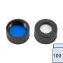 N 9 PP screw cap, black, center hole Silicone white/PTFE blue, slit Hardness: 55° shore A Thickness: 1.0 mm pack of 100