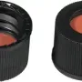 N 10 PP screw cap (bonded), black, center hole Red Rubber/TEF colorless Hardness: 65° shore A Thickness: 1,0 mm pack of 100