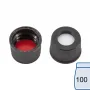 N 10 PP screw cap (bonded), black, center hole Silicone white/PTFE red Hardness: 45° shore A Thickness: 1.0 mm pack of 100
