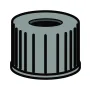 N 10 PP screw cap, black, center hole pack of 100
