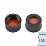 N 13 PP screw cap, black, center hole Red Rubber/FEP colorless Hardness: 45° shore A Thickness: 1.5 mm pack of 100