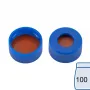 N 11 PE snap ring cap, blue, center hole Red Rubber/FEP colorless Hardness: 45° shore A Thickness: 1.0 mm pack of 100