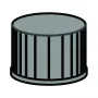 N 8 PP screw cap, black, closed top Red Rubber/FEP colorless Hardness: 45° shore A Thickness: 1.3 mm pack of 100