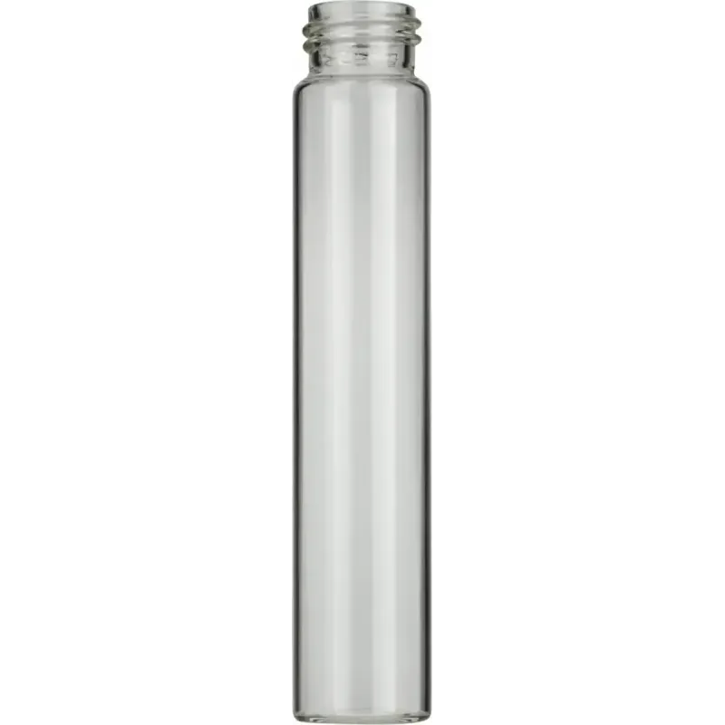 60 mL Screw Neck Vial N 24 outer diameter: 27.5 mm, outer height: 140 mm clear, flat bottom pack of 100