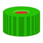 N 9 PP screw cap, green, center hole Red Rubber/FEP colorless Hardness: 45° shore A Thickness: 1.0 mm pack of 100