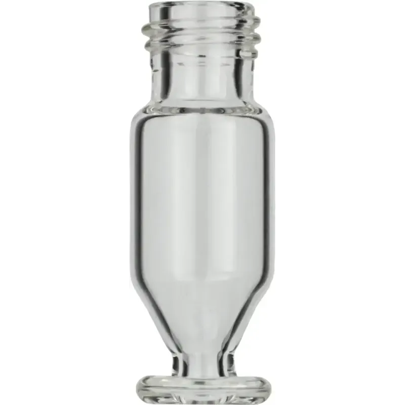 1.1 mL Screw Neck Vial N 9 outer diameter: 11.6 mm, outer height: 32 mm clear, conical with a round pedestal glass plate pack of 100