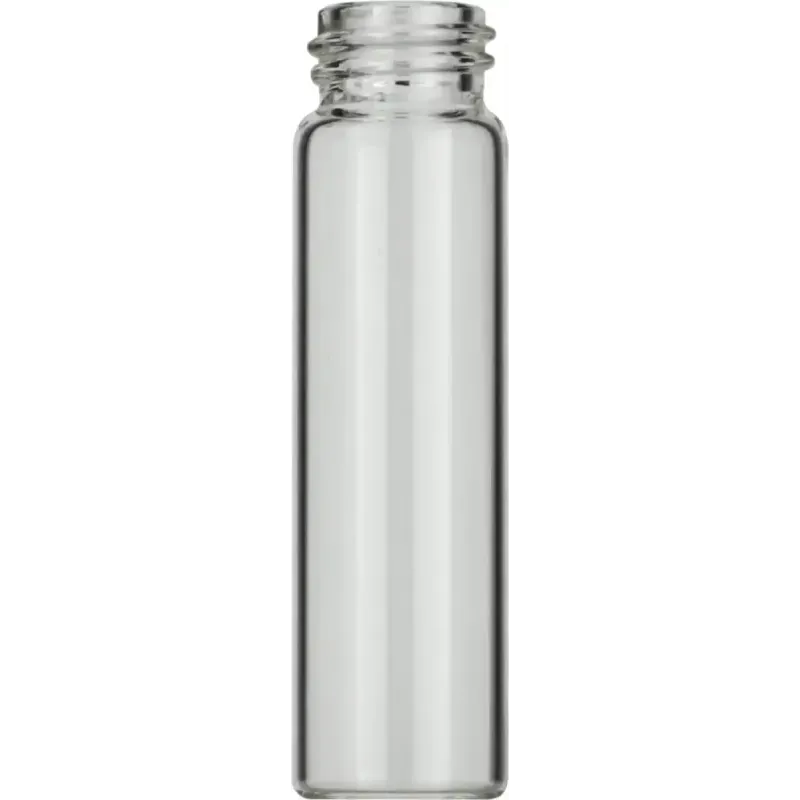 8 mL Screw Neck Vial N 15 outer diameter: 16.6 mm, outer height: 61 mm clear, flat bottom pack of 100