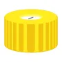 N 9 PP screw cap, yellow, center hole Silicone white/PTFE blue, slit Hardness: 55° shore A Thickness: 1.0 mm pack of 100