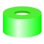N 11 PE snap ring cap, green, center hole Silicone white/PTFE red Hardness: 45° shore A Thickness: 1.0 mm pack of 100
