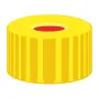 N 9 PP screw cap, yellow, center hole Red Rubber/FEP colorless Hardness: 45° shore A Thickness: 1.0 mm pack of 100
