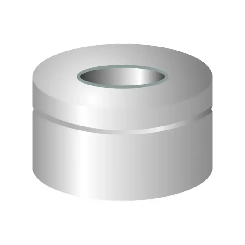 N 11 Aluminium crimp cap, silver, roll grove, center hole with O-ring and Aluminium septa TPF (Total Phthalate Free) Thickness: 0.1 mm pack of 100