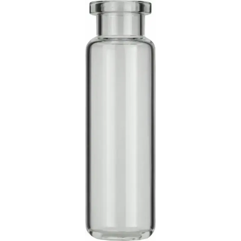 20 mL Headspace Crimp Neck Vial N 20 outer diameter: 22.5 mm, outer height: 75.5 mm clear, rounded bottom, flat DIN crimp neck pack of 100
