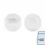 N 11 PE Cap, transparent, closed top with thin piercing area pack of 100