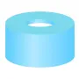 N 11 PE snap ring cap, soft, light blue, center hole Silicone white/Polyimide orange Hardness: 45° shore A Thickness: 1.0 mm pack of 100
