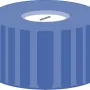 N 9 PP screw cap, blue, center hole Silicone white/Polyimide orange, slit Hardness: 45° shore A Thickness: 1.0 mm pack of 100
