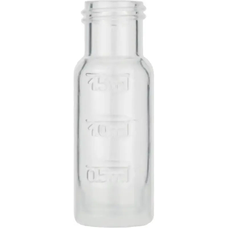 1.5 mL Polypropylene Screw Neck Vial N 9 outer diameter: 11.6 mm, outer height: 32 mm transparent, flat bottom, with filling lines pack of 100
