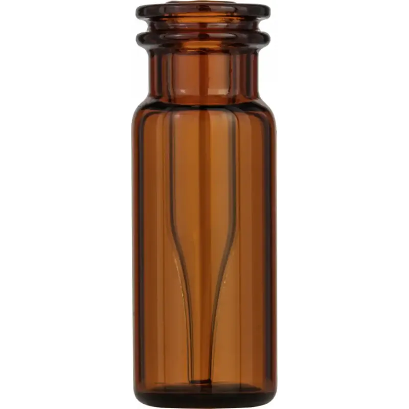 Snap Ring Vial N 11 outer diameter: 11.6 mm, outer height: 32 mm amber, flat bottom, with integrated Insert 0.2 mL, conical pack of 100