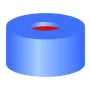 N 11 PE snap ring cap, blue, center hole PTFE red/Silicone white/PTFE red Hardness: 50° shore A Thickness: 1.0 mm pack of 100
