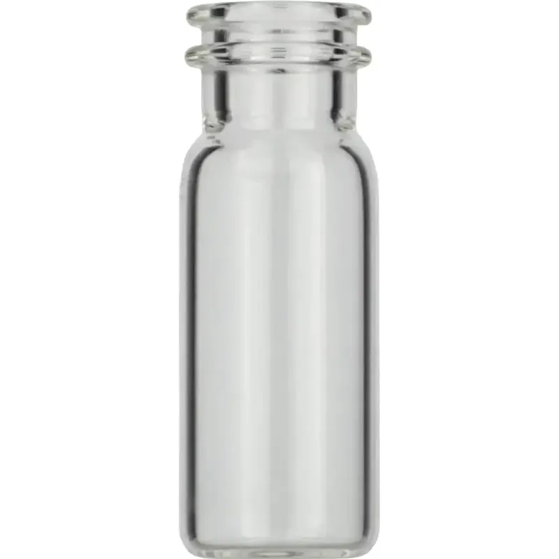 Combipack 702714: 1.5 mL Snap Ring Vial N 11 clear, with 702064 N 11 PE Snap Ring Cap transparent, Silicone white/PTFE blue, cross-slit, Hardness: 55° shore A, Thickness: 1.0 mm, pack of 1000