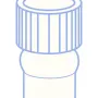 N 8 PE plug for 1 mL shell vials transparent pack of 100