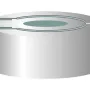 N 20 Aluminium pressure release safety cap, silver, center hole Butyl light gray/PTFE dark gray Hardness: 50° shore A Thickness: 3 mm pack of 100