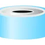N 20 bimetal crimp cap, blue/silver, center hole pack of 100