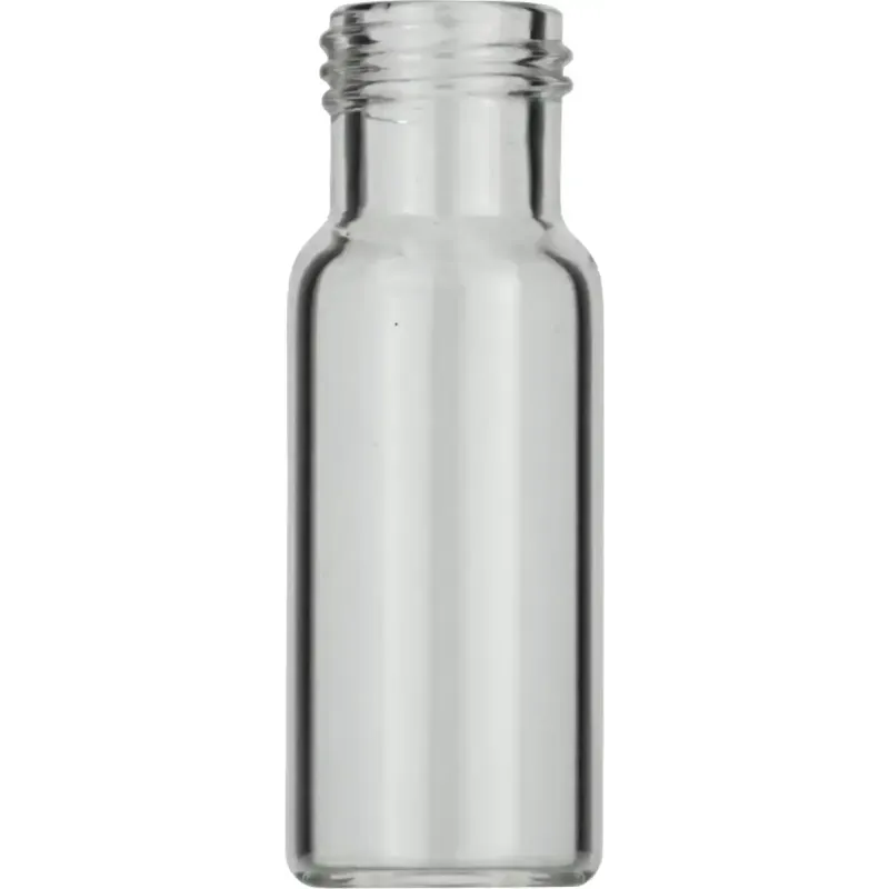 Combipack 702282: 1.5 mL Screw Neck Vial N 9 clear, flat bottom, wide opening, with 702287.1 N 9 PP Screw Cap blue, center hole, Silicone white/PTFE red, Hardness: 45° shore A, Thickness: 1.0 mm, pack of 1000 each