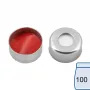 N 11 Magnetic crimp cap, silver, center hole Silicone white/PTFE red Hardness: 45° shore A Thickness: 1.0 mm pack of 100