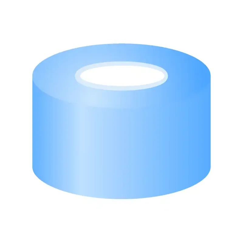 N 11 Aluminium crimp cap, blue, center hole Silicone white/PTFE red Hardness: 45° shore A Thickness: 1.3 mm pack of 100