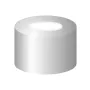 N 8 Aluminium crimp cap, silver, center hole Silicone white/PTFE red Hardness: 45° shore A Thickness: 1.0 mm pack of 100