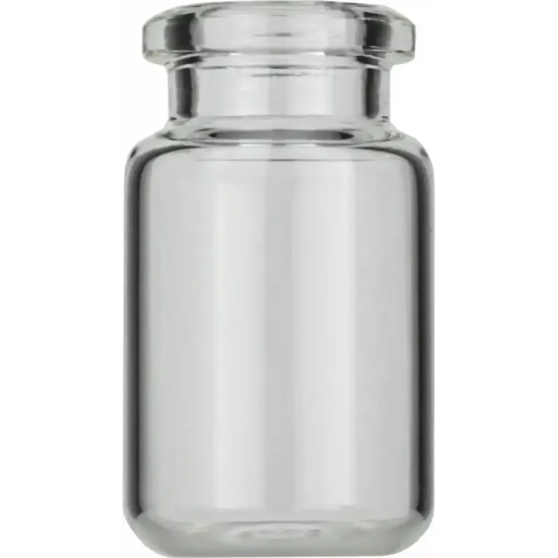 6 mL Headspace Crimp Neck Vial N 20 outer diameter: 22 mm, outer height: 38.25 mm clear, rounded bottom, beveled top pack of 100