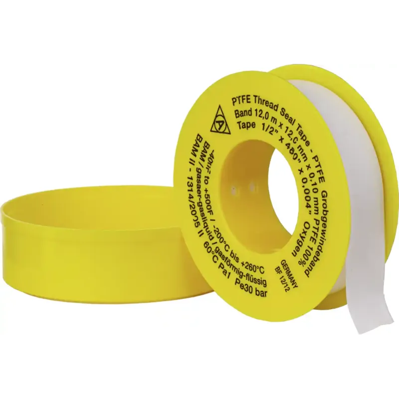 PTFE tape for sealing, reel of 12 m width: 12 mm, thickness: 0.1 mm