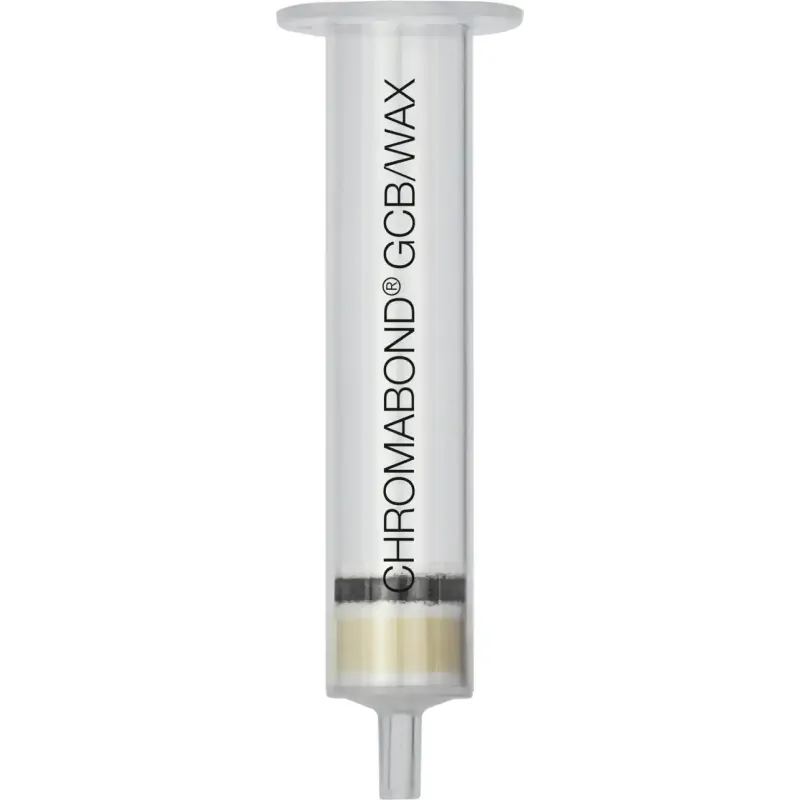 CHROMABOND GCB/WAX Columns Weak Mixed-Mode Anion Exchanger Graphitized Carbon Black 6 mL GCB 120/400 Mesh WAX 30 µm, 50 mg/ 150 mg, Pack of 30