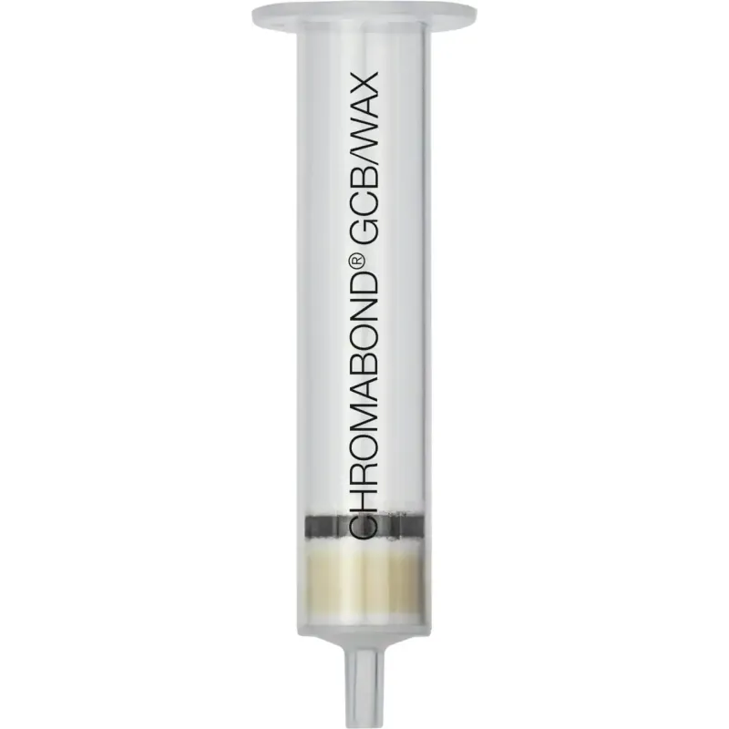 CHROMABOND GCB/WAX Columns Weak Mixed-Mode Anion Exchanger Graphitized Carbon Black 6 mL GCB 120/400 Mesh WAX 30 µm, 50 mg/ 200 mg Pack of 30