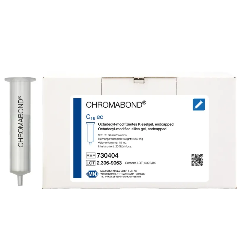 CHROMABOND C18 ec column 15 mL, 2000 mg, PP, pack of 20
