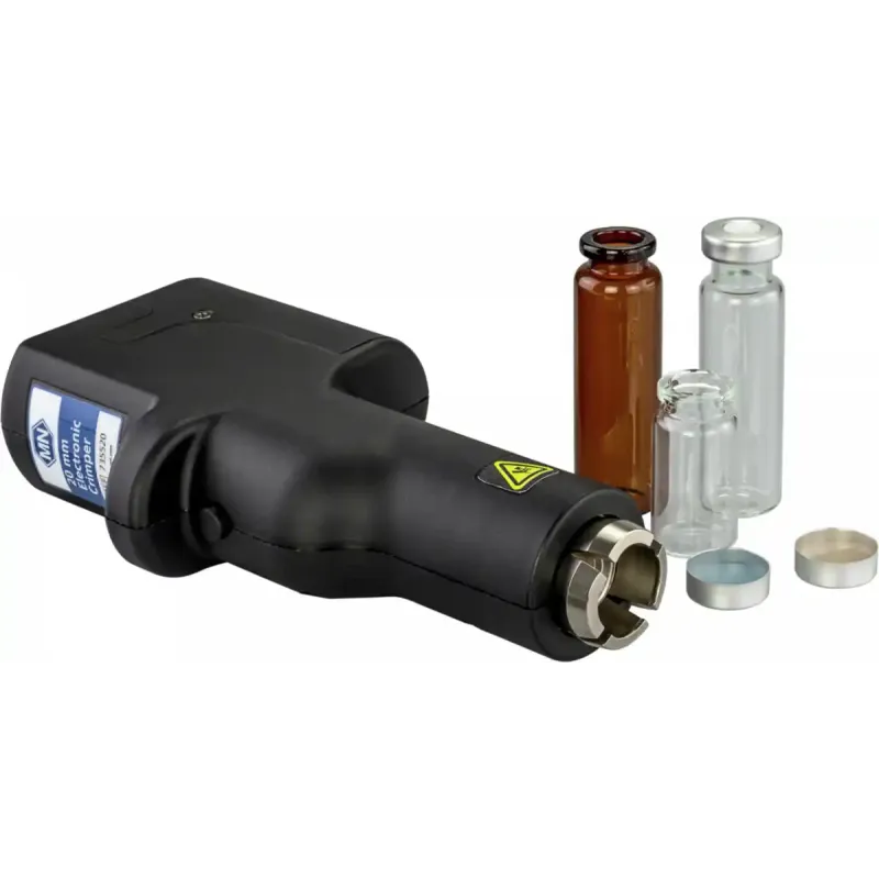 Electronic crimper (version 1802/6A) for 20 mm Aluminium Caps 6.6 Volt, with charging supply and plug set pack of 1