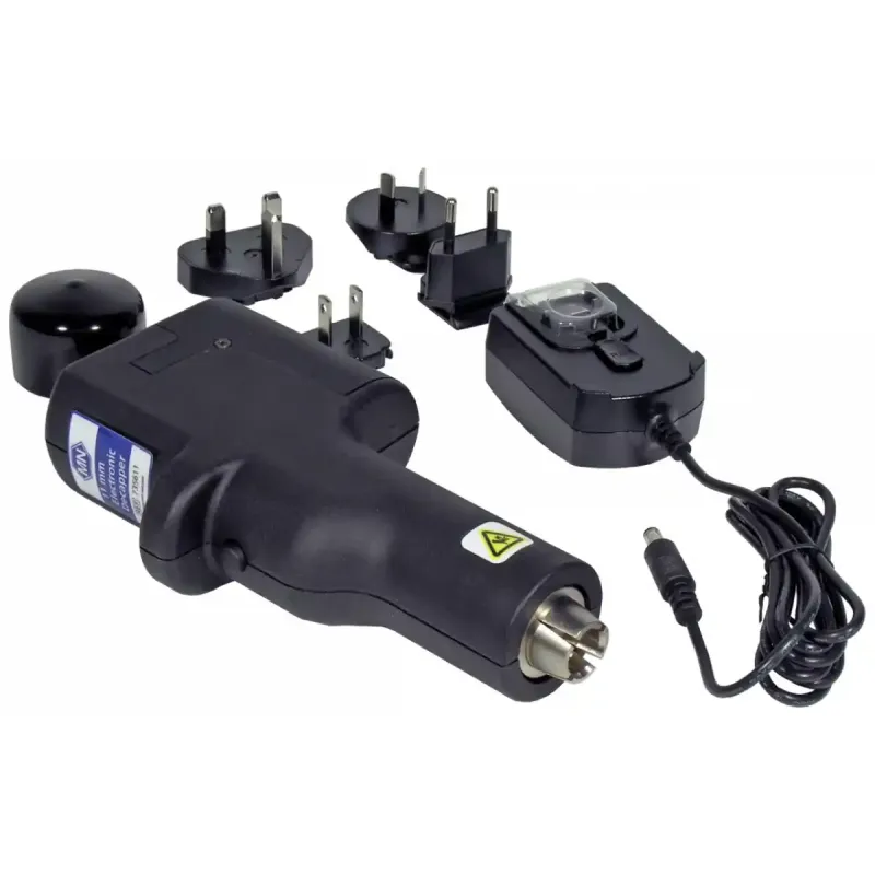 Electronic decapper (version 1802/6A) for 13 mm Aluminium Caps 6.6 Volt, with charging supply and plug set pack of 1