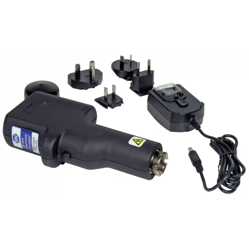 Electronic decapper (version 1802/6A) for 20 mm Aluminium Caps 6.6 Volt, with charging supply and plug set pack of 1