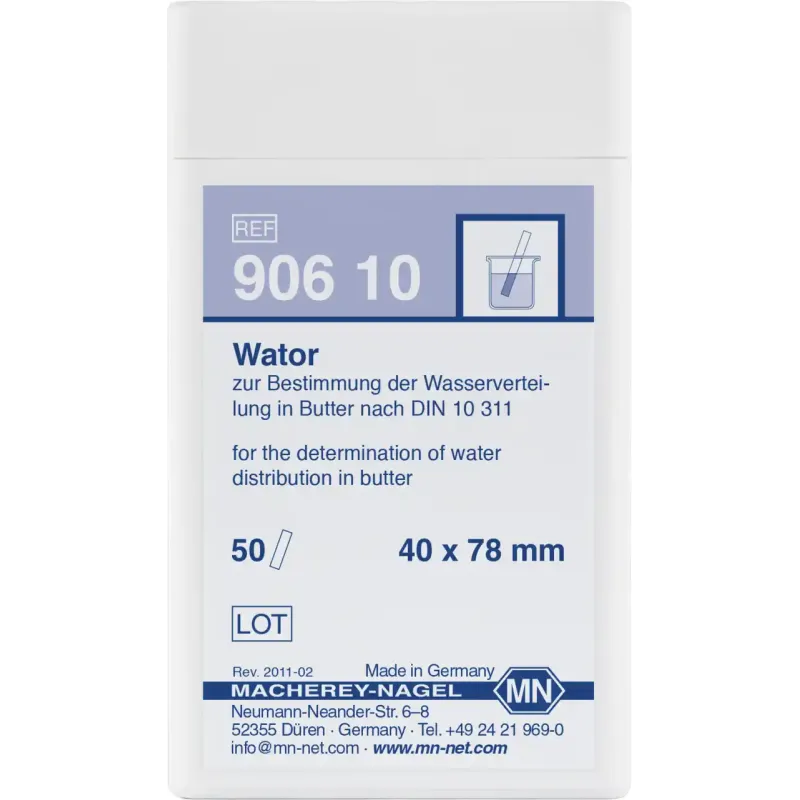 Wator sheets 78 x 40 mm sufficient for 50 determinations
